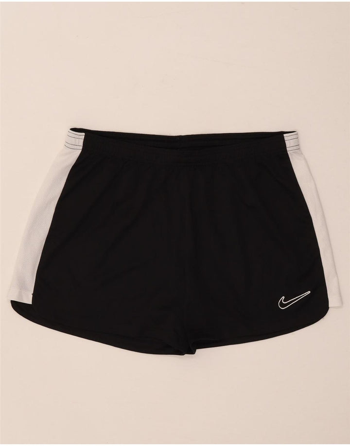 Nike sportsshorts til kvinder UK 16 Large Black Colourblock Polyester