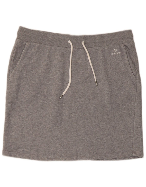 Gant Dame Mini Nederdel UK 18 XL Grå Bomuld