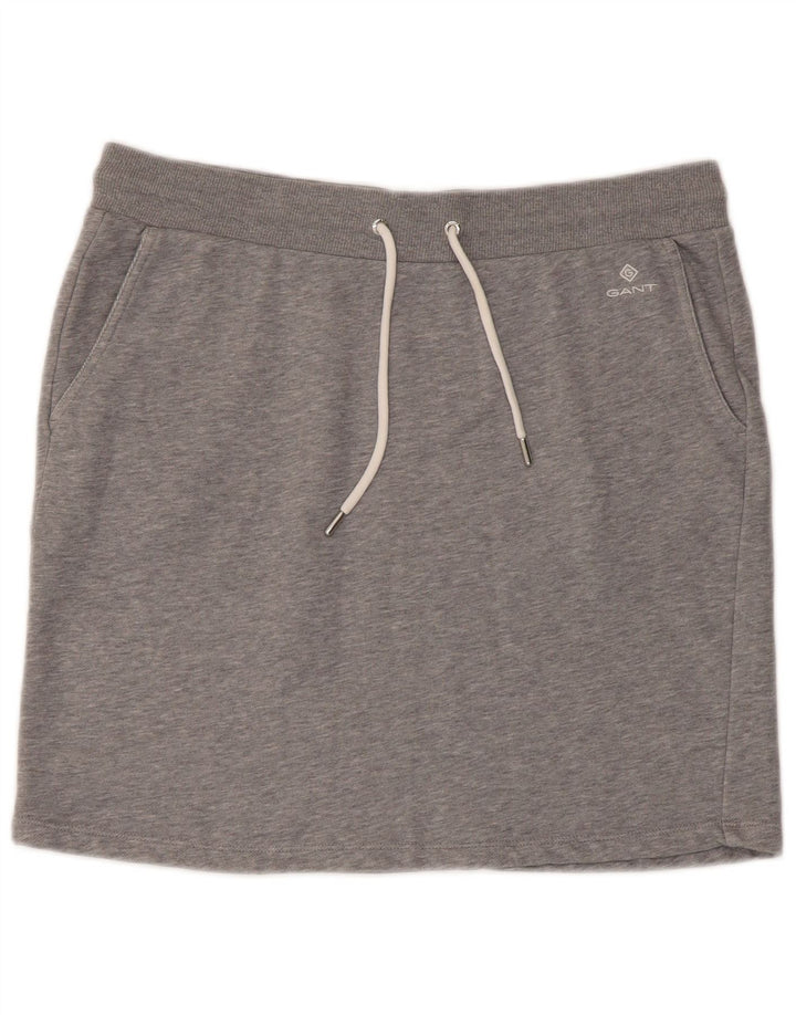 Gant Dame Mini Nederdel UK 18 XL Grå Bomuld