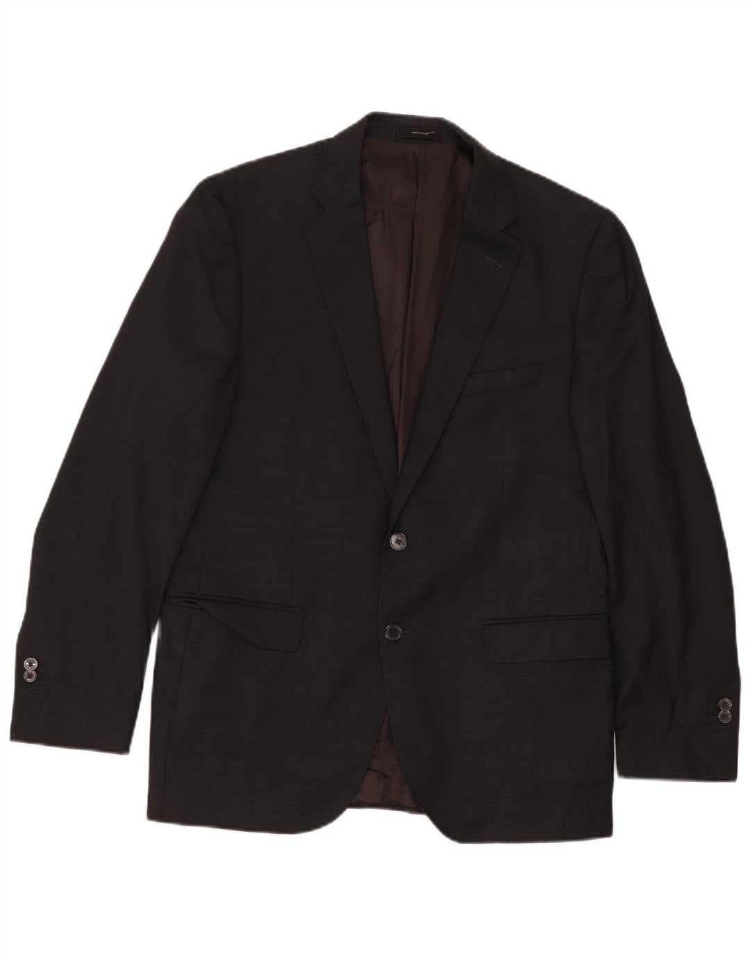 Massimo Dutti Herre 2-knaps blazerjakke EU 52 Stor sort uld