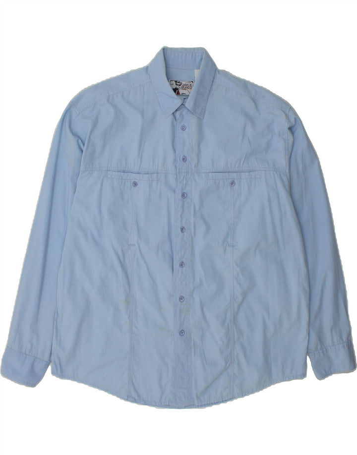 VINTAGE Mens Shirt XL Blue Vintage Vintage and Second-Hand Vintage from Messina Hembry 