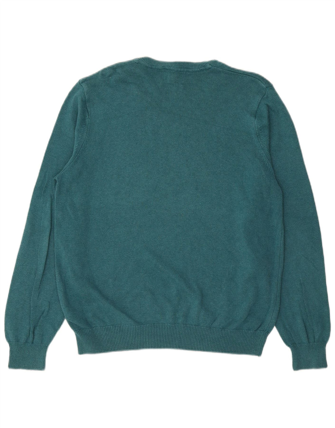 MARKS & SPENCER Herre V-hals sweater Stor blå bomuld