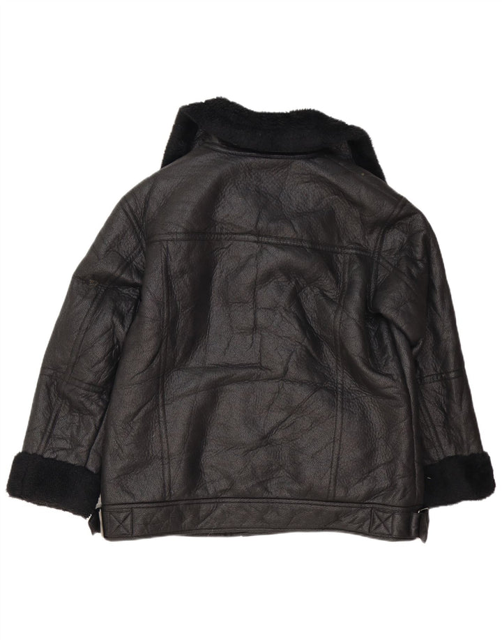 Marks & Spencer Sherpa-jakke til kvinder UK 14 Stor sort polyethylen