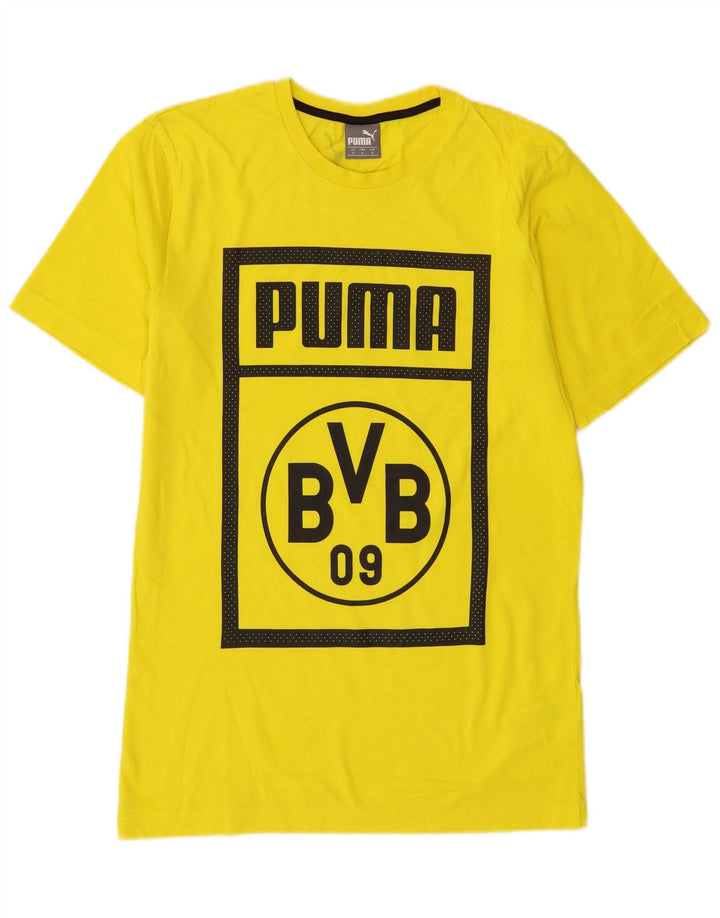Puma Herre grafisk T-shirt Top Medium Gul Bomuld