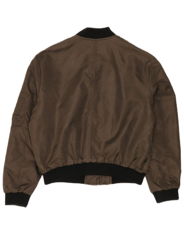 ZARA Oversized bomberjakke til kvinder UK 14 Medium Khaki Colourblock