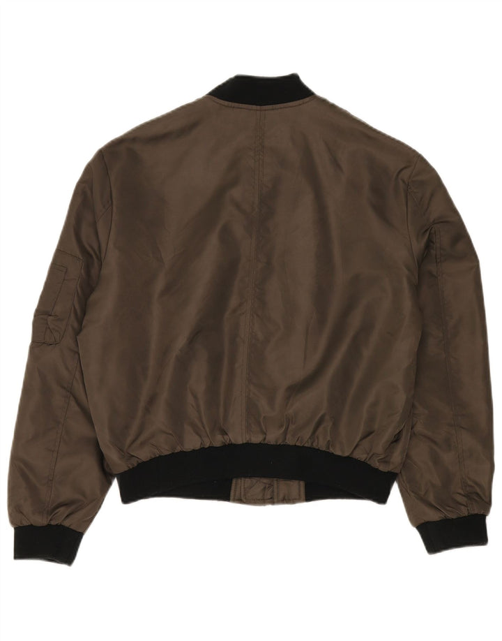 ZARA Oversized bomberjakke til kvinder UK 14 Medium Khaki Colourblock