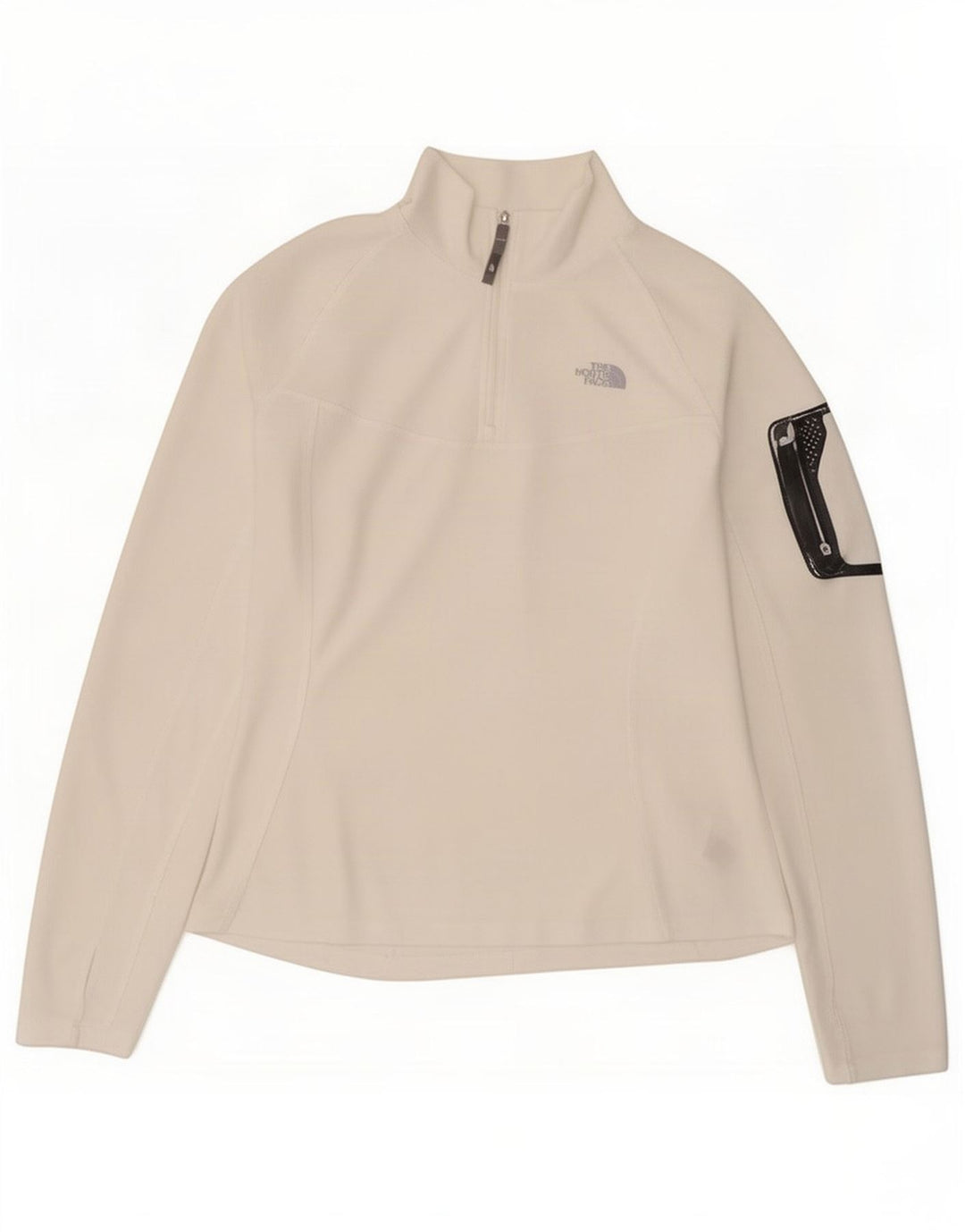 The North Face Womens Zip Neck Pullover Tracksuit Top UK 16 Large White