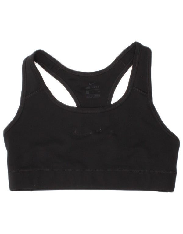 Nike Womens Dri Fit Sport Bra Top Small Black Polyester Sports