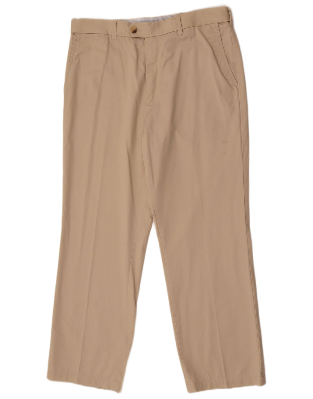 Marks & Spencer Straight Suit Bukser til mænd W36 L29 Beige Bomuld