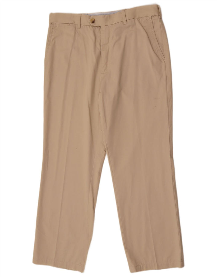 Marks & Spencer Straight Suit Bukser til mænd W36 L29 Beige Bomuld