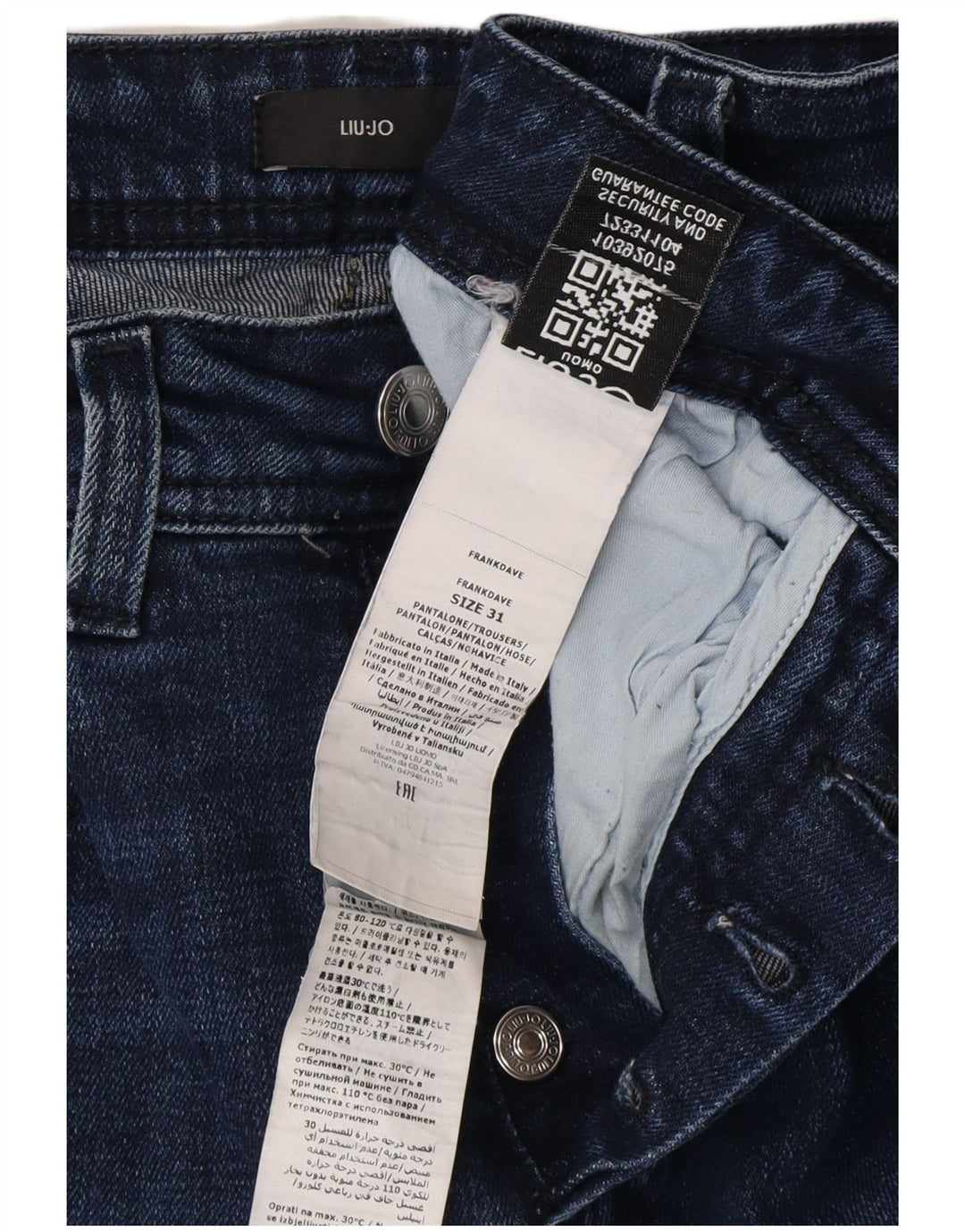 LIU JO Dame Frank Slim Jeans W31 L29 Marineblå