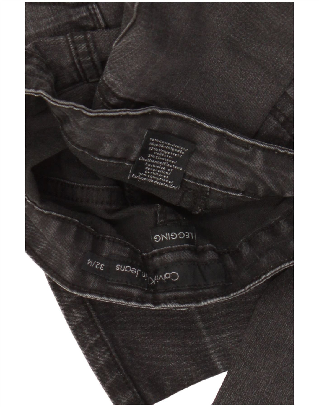 Calvin Klein Dame Legging Jeans US 14 Large W32 L30 Grå Bomuld