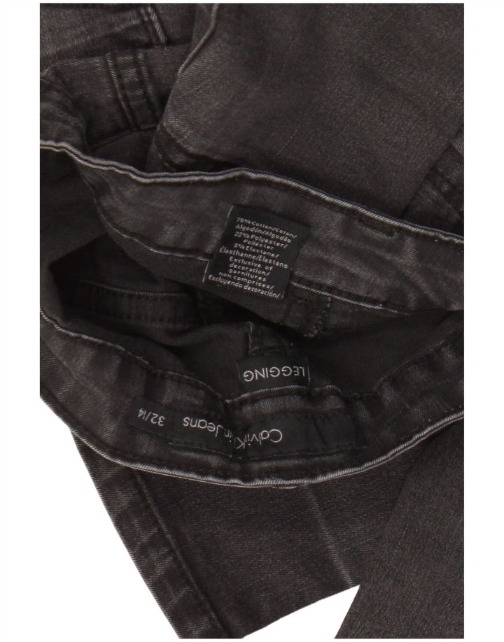 Calvin Klein Dame Legging Jeans US 14 Large W32 L30 Grå Bomuld