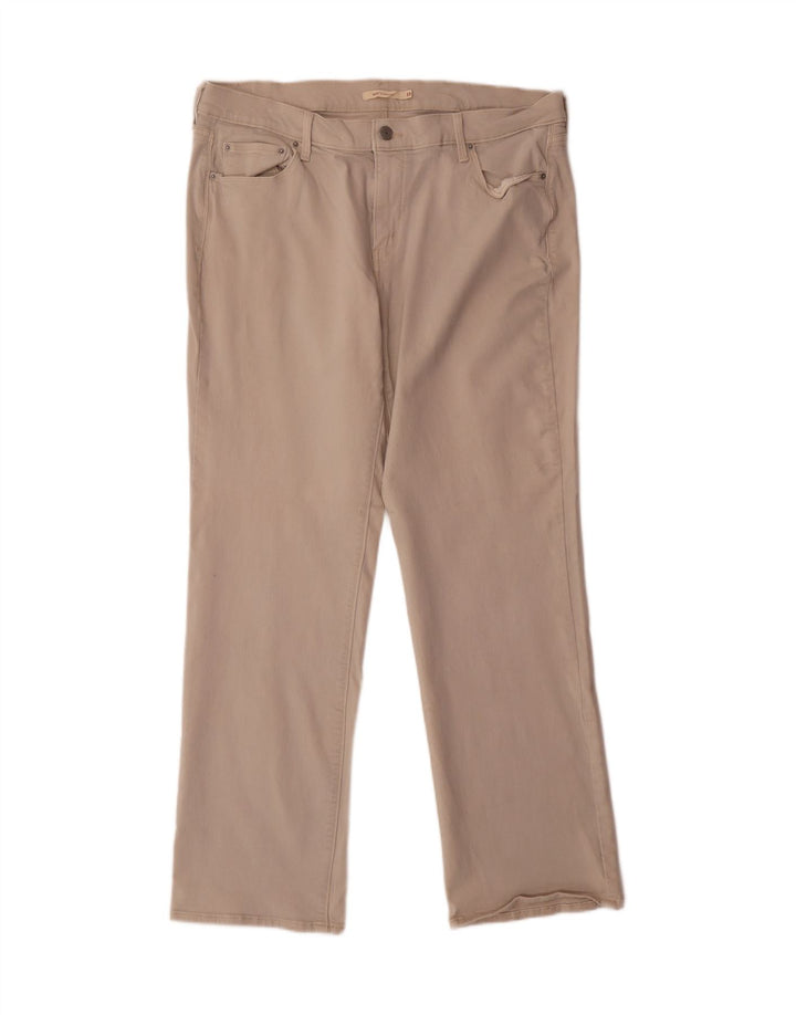 LEVI'S Womens 505 Straight Jeans W33 L32 Beige Cotton Vintage Levi's and Second-Hand Levi's from Messina Hembry 