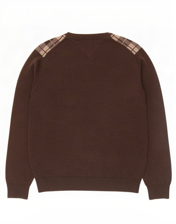 Tommy Hilfiger Herre V-hals sweater Medium brun ternet bomuld