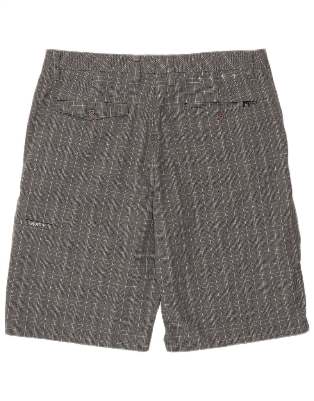 Hurley Herre Chino Shorts W36 Large Grå Houndstooth Polyester