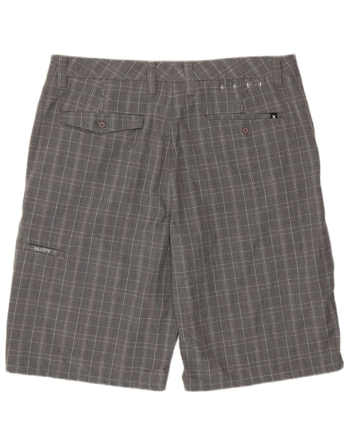 Hurley Herre Chino Shorts W36 Large Grå Houndstooth Polyester