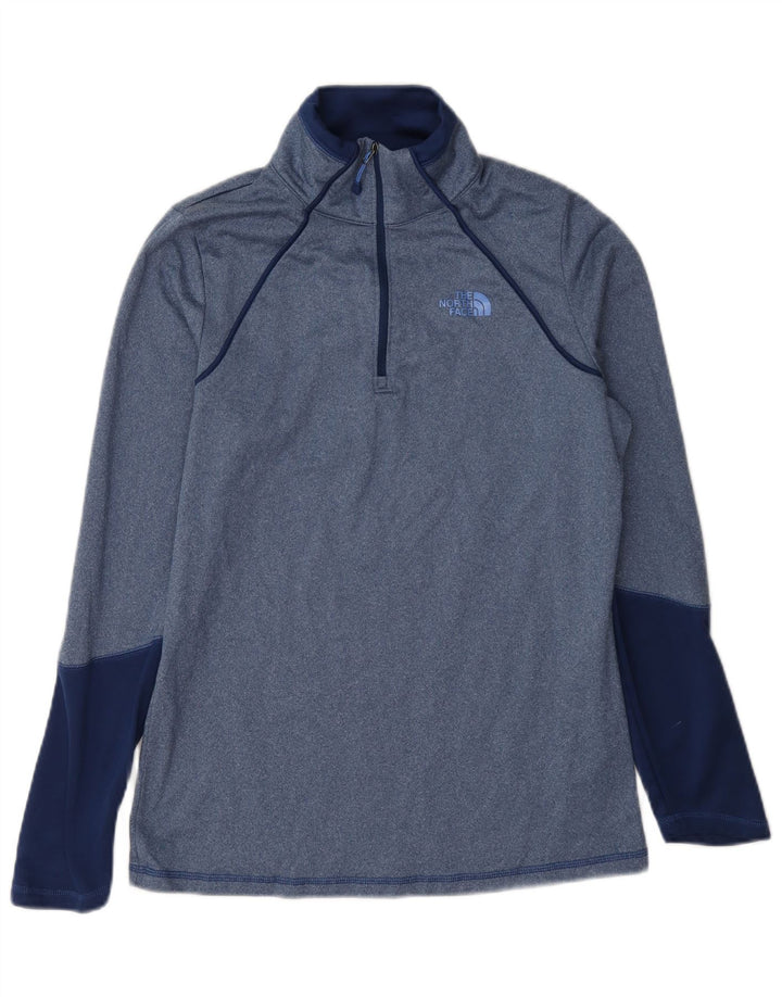 The North Face Dame Pullover Træningsdragt Top UK 12 Medium Blue Colourblock