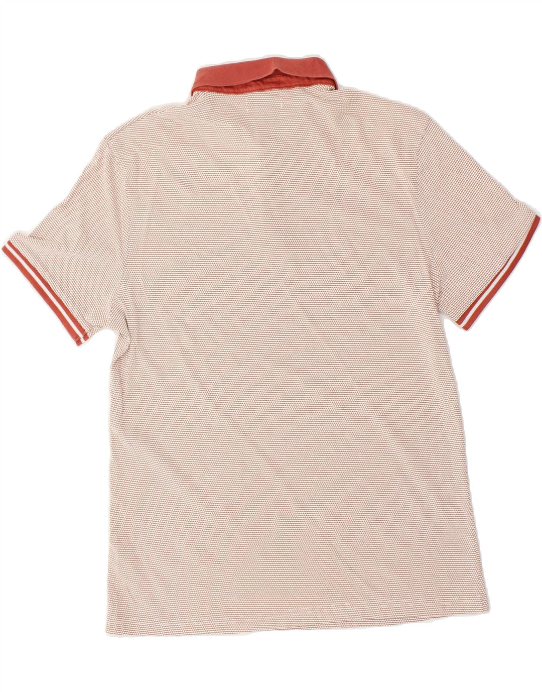 JULES Mens Slim Polo Shirt Large Red Striped Vintage Jules and Second-Hand Jules from Messina Hembry 