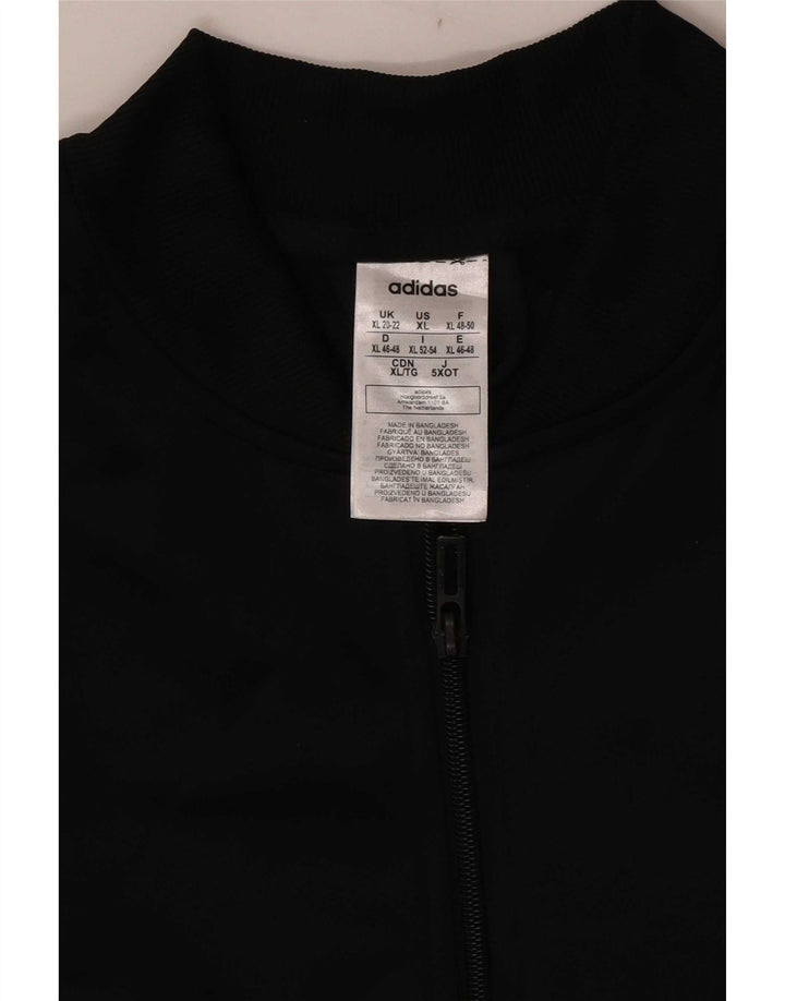 Adidas træningsdragt topjakke til kvinder UK 20/22 XL Sort polyester