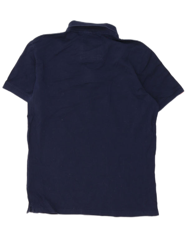 Superdry herre poloshirt XL marineblå bomuld