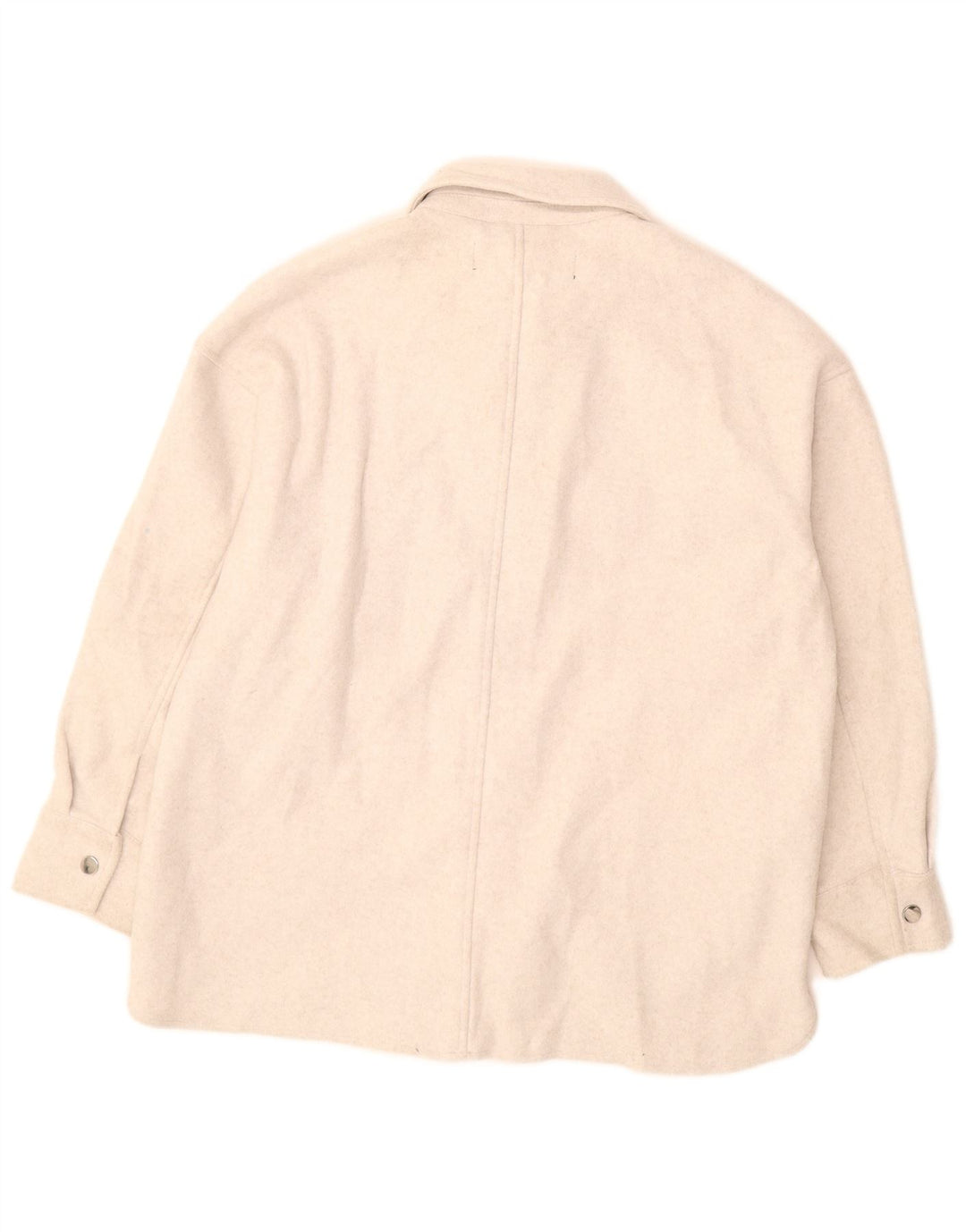 Zara Womens Overshirt Oversized skjorte UK 10 Small Off White Polyester