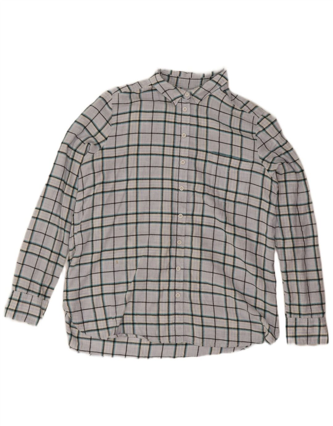 Fat Face Dame Oversized Shirt UK 14 Large Blue Check