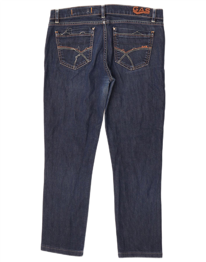 GAS Womens Crop Slim Jeans W29 L24 Blå Bomuld