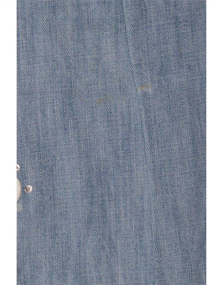 Roccobarocco Dame Bootcut Jeans IT 44 Medium W32 L33 Blå Blomster Bomuld