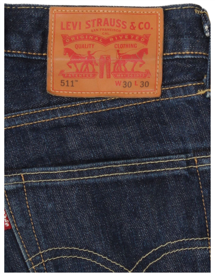 Levi's Herre 511 Slim Jeans W30 L30 Marineblå Bomuld