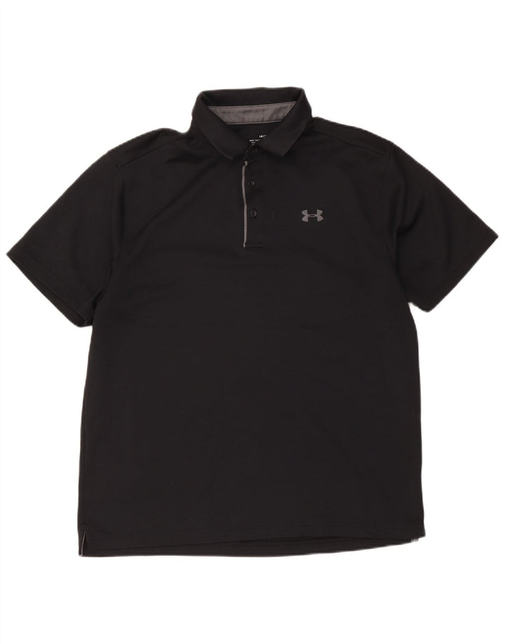 Under Armour Herre Polo Shirt Stor Sort Polyester