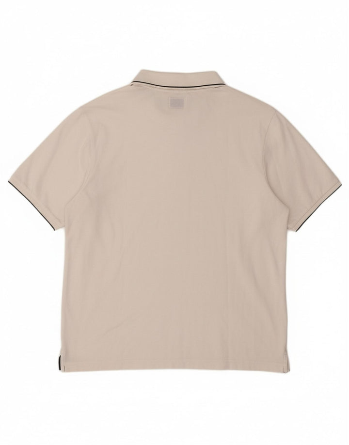 CHAMPION Mens Easy Fit Polo Shirt Medium White Cotton