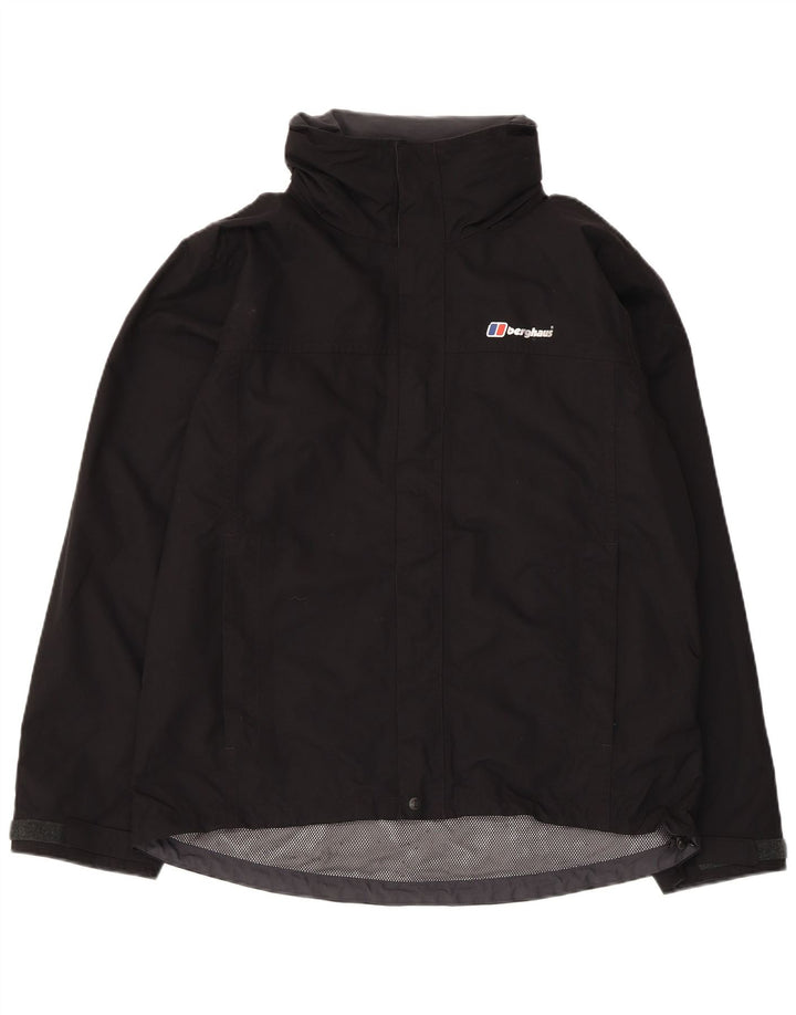 Berghaus Regnjakke med hætte til mænd UK 38 Medium Sort Polyamid