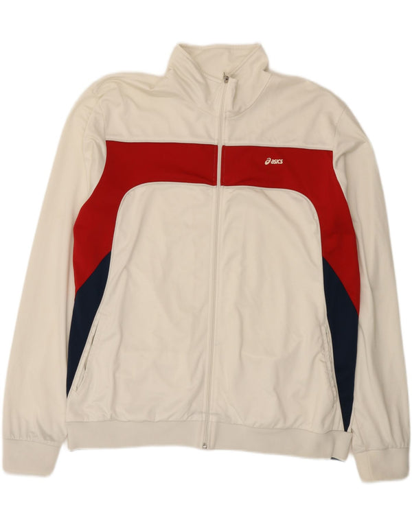 Asics Træningsdragt til mænd Topjakke XL Hvid Colourblock Polyester