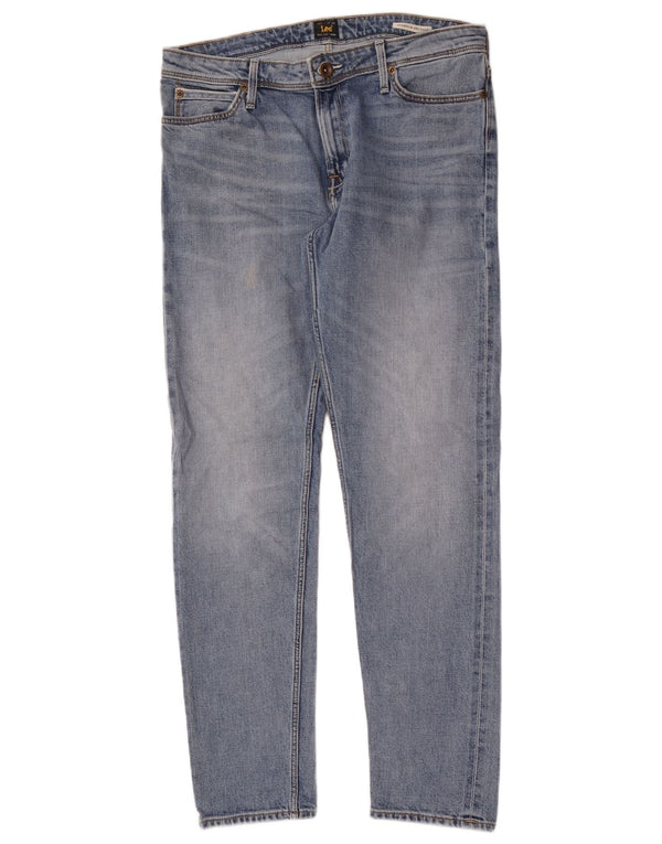 Lee Mens Selvage Stretch Slim Jeans W29 L31 Blå Bomuld