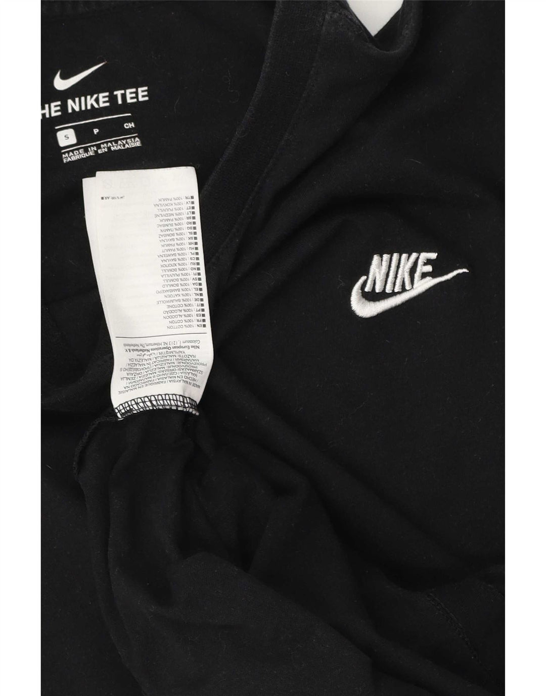 Nike T-shirt top lille sort bomuld til mænd