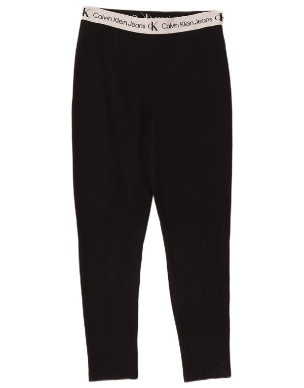 Calvin Klein Grafiske Leggings til kvinder UK 10 Small Black Colourblock