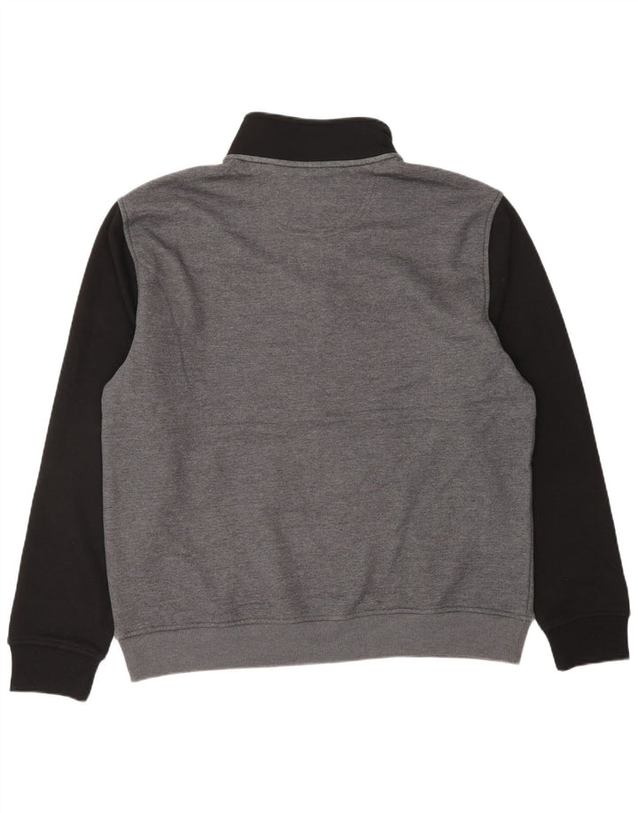 IZOD Sweatshirt med lynlås til mænd Medium Grå Colourblock Polyester