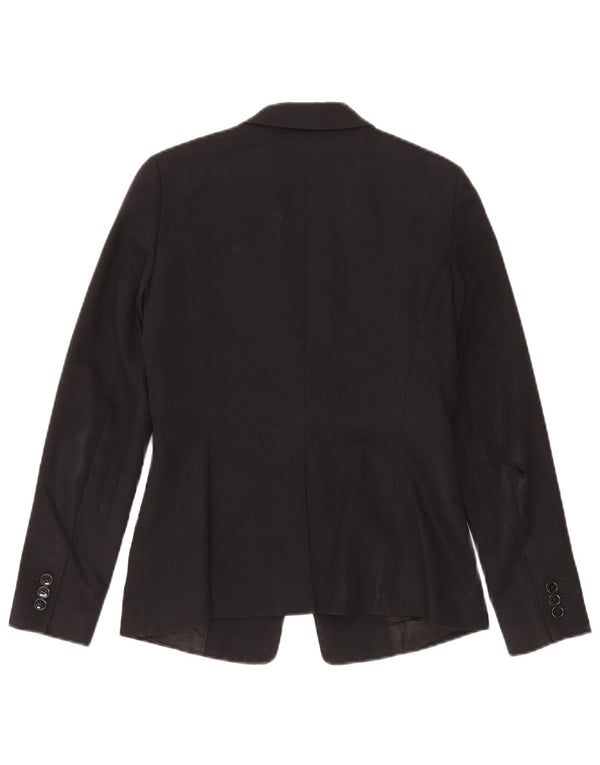 Reiss Dame 1 Knap Blazer Jacket UK 10 Small Black Wool