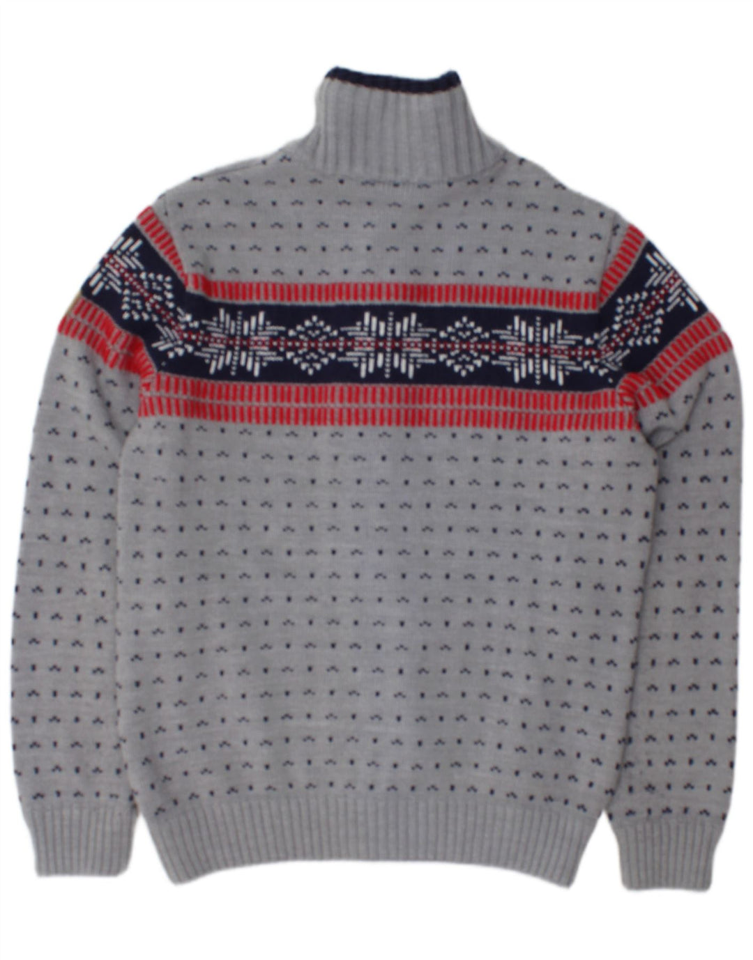 CMP Herre cardigan sweater med fuld lynlås IT 50 Medium Grey Fair Isle Akryl