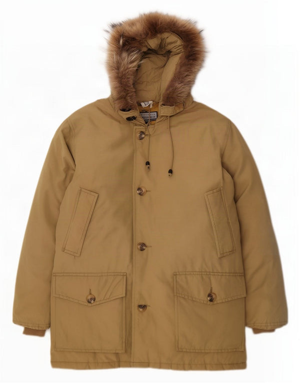 Rifle Herre hættepolstret parkajakke UK 36 Small Beige