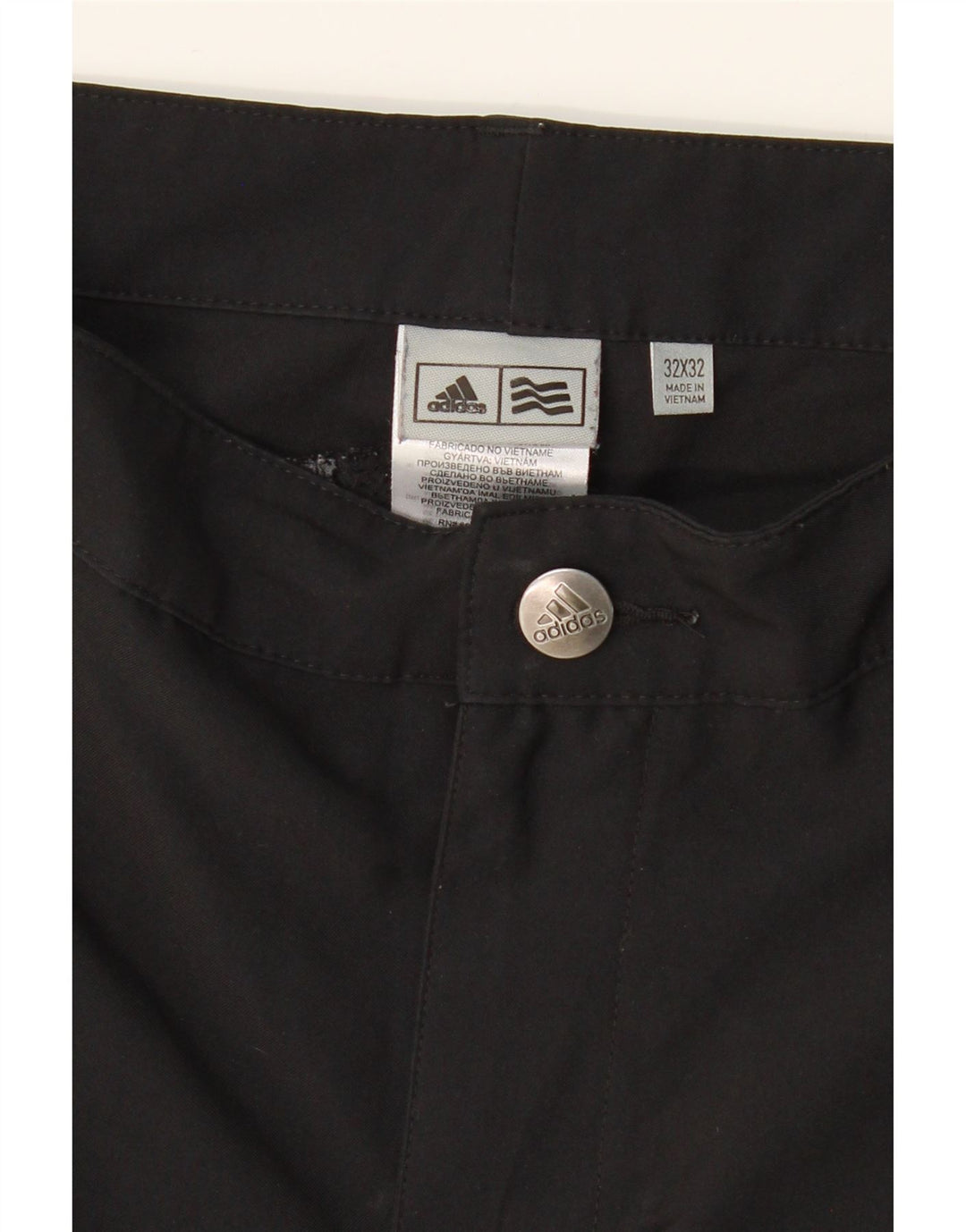 ADIDAS Mens Slim Chino Trousers W32 L32 Black Polyester Vintage Adidas and Second-Hand Adidas from Messina Hembry 