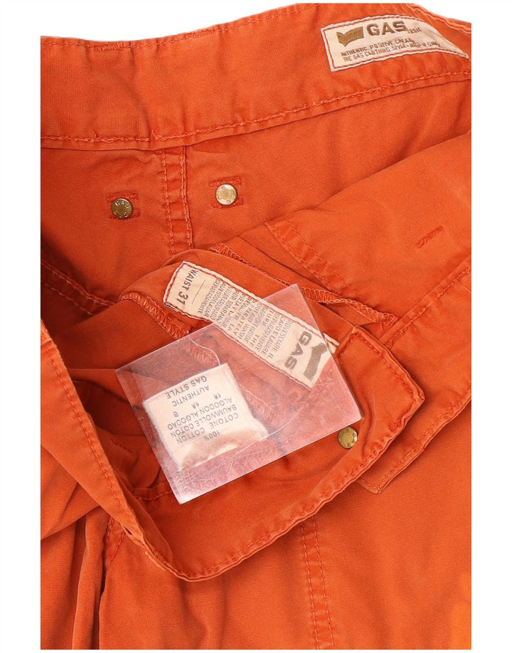 Gas Chino Shorts til mænd W31 Medium Orange Bomuld