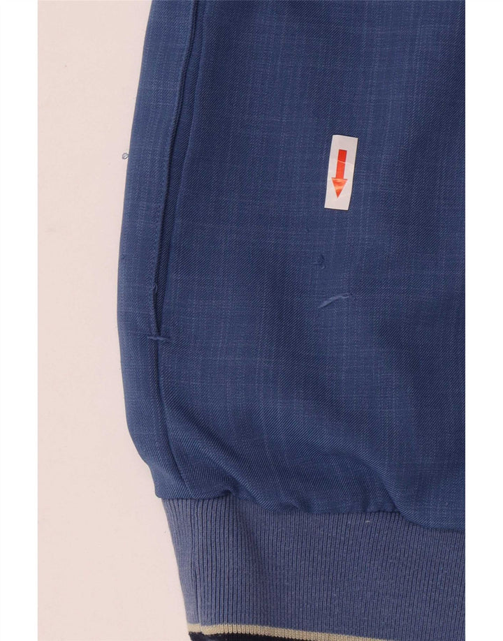 Lyle & Scott Herre Kortærmet Zip Neck Pullover Træningsdragt Top Medium Blue