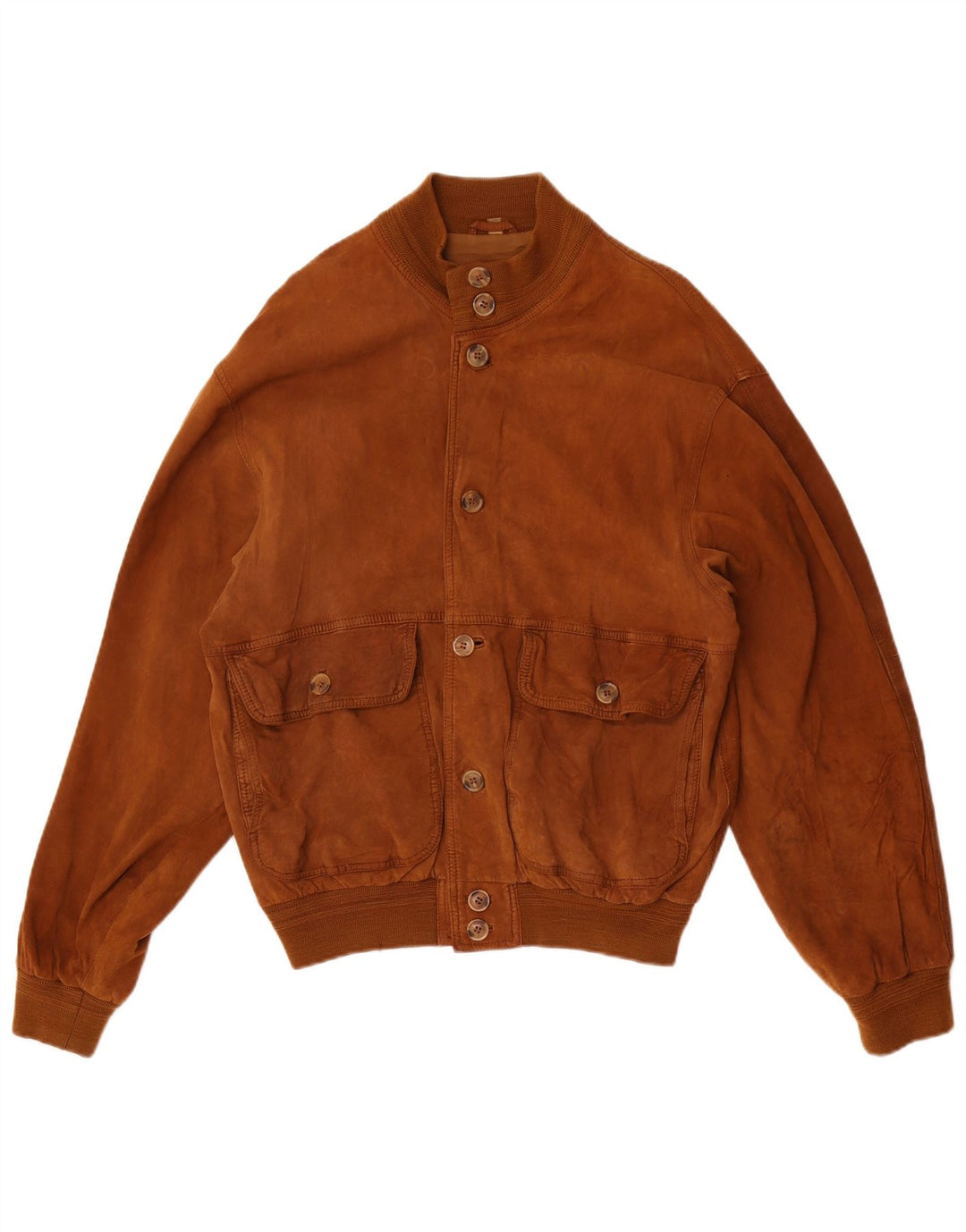 Vintage herre ruskind bomberjakke IT 50 Large Brown