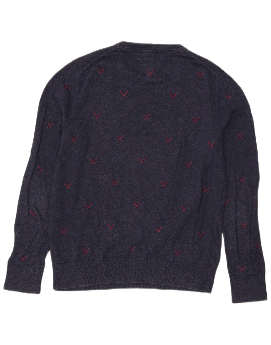 Tommy Hilfiger Herre Crew Neck Jumper Sweater Small Navy Blue Polyester