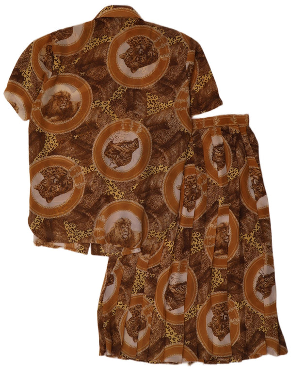 Cristina Santandrea Dame 2-delt nederdelsæt IT 50 XL W32 Brun