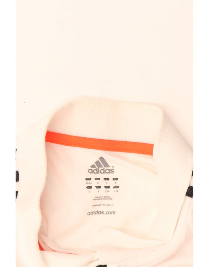 ADIDAS Herre FC Bayern Munchen polotrøje UK 44/46 Stor hvid bomuld