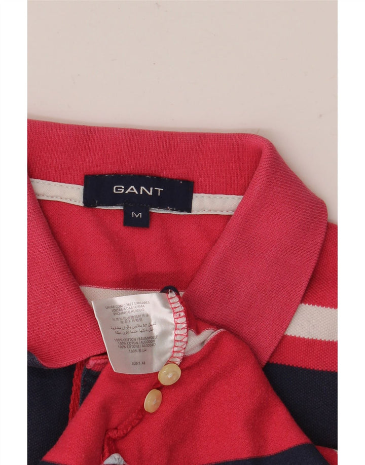 Gant Poloshirt til mænd Medium Pink Stribet bomuld