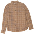 Reiss Herre Regular Fit Flannel Shirt XL Beige Ternet Bomuld